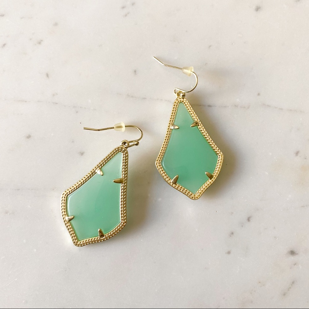 Kendra Scott Alex Drop Earrings in Turquoise Glass